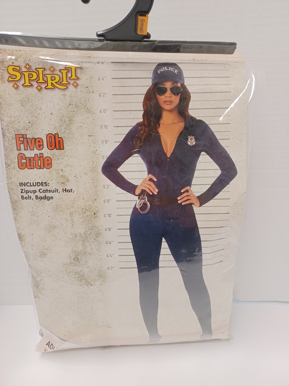 Spirit Women’s Navy Police Zip-Up Jumpsuit Costume